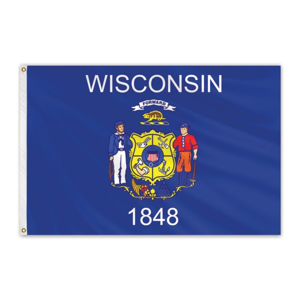Wisconsin Outdoor Nylon Flag 3'x5'